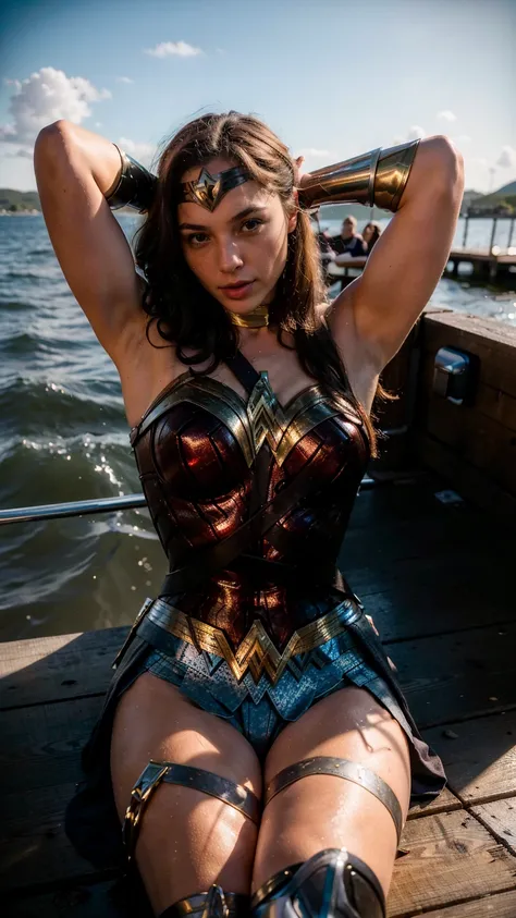 ((masterpiece), (solo character), (photorealistic:1.4), ),(best quality), (epiCRealLife), (g4lg), (g4lg large breasts), (g4lg show cleavages), (Gal Godot in wonder woman costume), (lora:epiCFlashPhoto),(flashphoto), (flash photography) (look at viewers), ,...