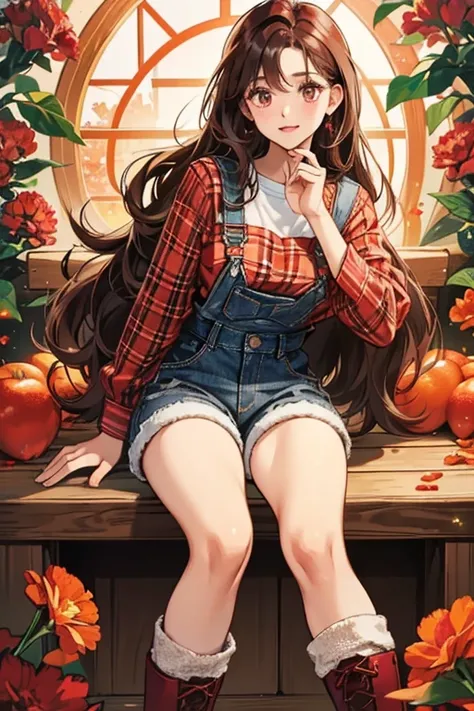 Forest is a fair-skinned girl with carnation pink cheeks and black button eyes. Her chocolate brown hair is styled . she wears a scarlet red plaid shirt with a fluffy white collar and a pair of denim overalls. sHe also has scarlet red long johns and boots ...