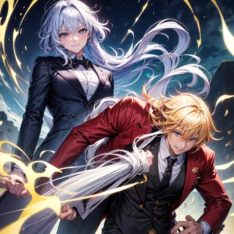 Best Quality，Male uperhuman strength，Light novel，Private Server，Strike technique user，Wear your spirit，smile，Highest quality，Big Breasts，Handsome，Multi-colored hair，blazer，future，New Fashion，Dark Fashion，masterpiece，perfection，perfectionに描かれている