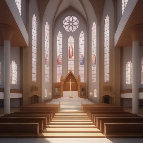 (masterpiece), best quality,8k, indoors, church, long chairs and people praying inside
stairs:0.8),window, anime style