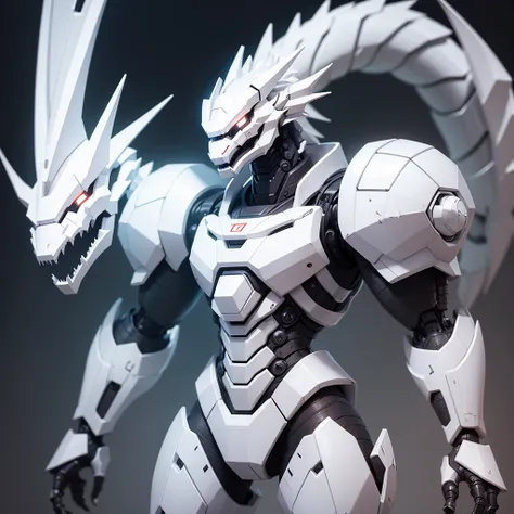 dragon robot color blanco