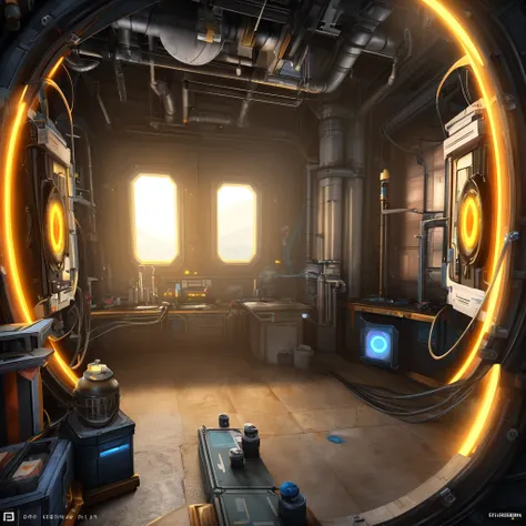 ((Laboratory "Knowingly opening up" From the game "Portal 2" ультра детализированная реалистичная камера испытаний From the game "portal", loneliness blows)), ((ultra detailed down to the smallest detail, ultra realistic 8k graphics, Best quality))