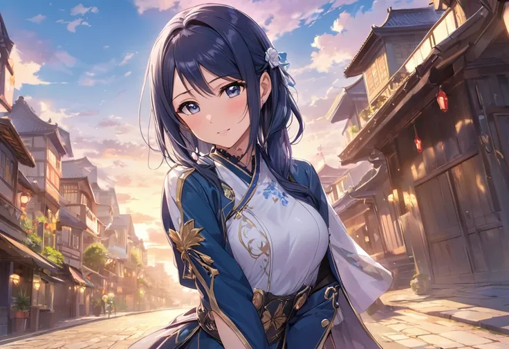 Love Live adult Kanan Matsuura, masterpiece, highest quality, gloss, fantastic background, attire randum, desire