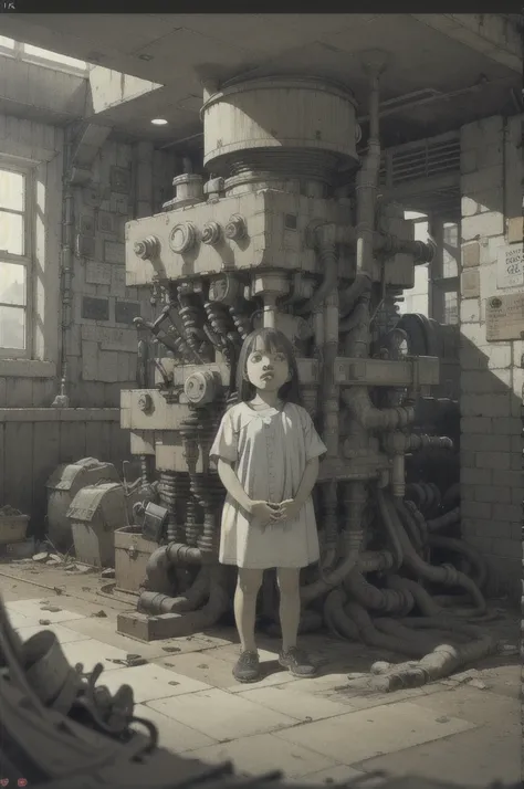 8K,nonsense, height, Very detailed, Masterpiece, sharp shading,under,Tatsuyuki
1 girl,child,abandoned station,Black & White,got the machine,(The machine is obsolete.:1.3)
(alone:1.2),1 girl,Masterpiece,