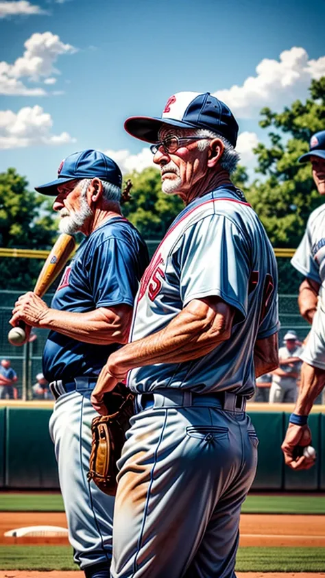 a group of old baseball players, baseball players, elderly baseball team, , old men playing baseball, old men baseball team, senior citizens baseball team, retired men baseball team, veterans baseball team, old people baseball players, elderly people baseb...