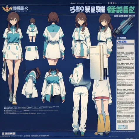 line-art, art book, 2girls, character sheet, gundam 00 reimagined, 8k, best quality, design sheets, equipment