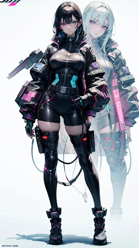 Cyberpunk, beautiful women, Ultra-detailed, master piece, best quality, high resolution, beautiful eyes, detailed eyes, detailed face