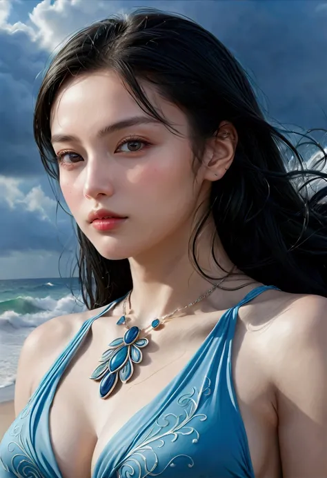 ((Masterpieces with up to 16K resolution:1.6)),Highest quality,it is really amazing,Very detailed,Ultra-high resolution,(Real:1.5),(Realistic:1.5),Increased depth of field,Cinematic Light,
Elegant mature woman,
Long black hair,(Exquisitely detailed face:1....