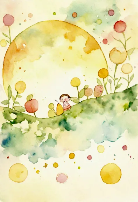 yellow(Yellow)The world of only　Picture books　Watercolor