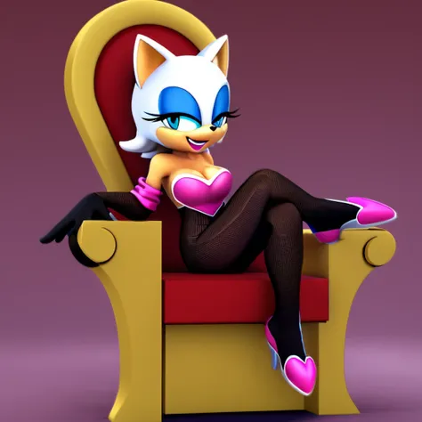 Rouge he sits on a throne and laughs Black bodystocking 