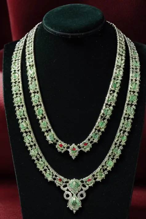 Silver wonderful jewelry great quality masterpiece, more ostentatious, great color green red