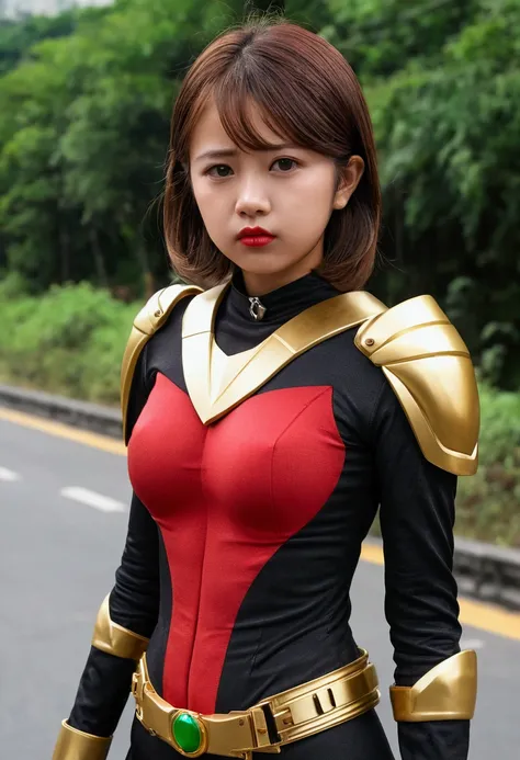 (Kamen rider Ark) Very cute and baby-like face, Power puff girl, Naked, Angry pose, Angry face, (((BROWN HAIR MALAY GIRL))), masutepiece, High quality, UHD 45K, Realistic face, Realistic skin feeling , A Japanese Lady, 8 years old, , Very cute and baby-lik...