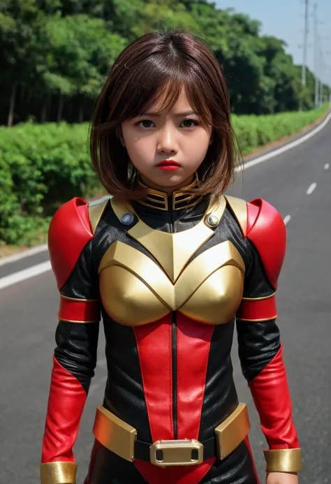 (Kamen rider Ark) Very cute and baby-like face, Power puff girl, Naked, Angry pose, Angry face, (((BROWN HAIR MALAY GIRL))), masutepiece, High quality, UHD 45K, Realistic face, Realistic skin feeling , A Japanese Lady, 8 years old, , Very cute and baby-lik...