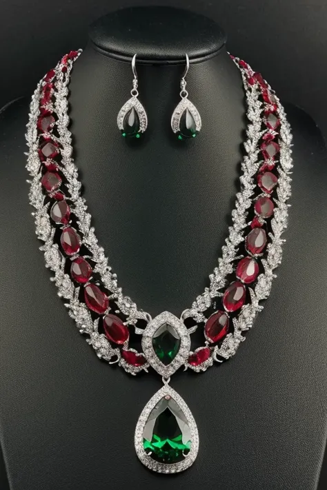 Silver wonderful jewelry great quality masterpiece, more ostentatious, great color, Green, Red