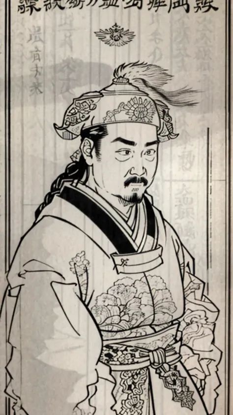 （（monochrome））、oriental、（（men in ancient china））、highest quality、masterpiece、ultra-high resolution、(realistic:1.4)、game poster、t...