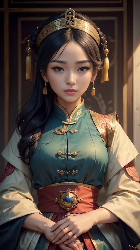 ((Top quality, 16K, masterpiece: 1.3)), Extremely detailed face, Highly detailed lips, Delicate eyes, Double eyelids),The Taiping Rebellion in Late Qing Dynasty China，A woman，Bird&#39;s-eye view，Beautiful，Female hormones，Charm display，Tube Top Full Body Ph...