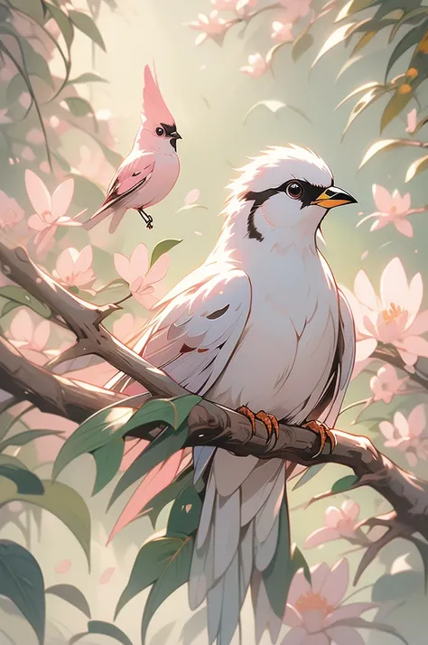 painting of a bird with a pink breast sitting on a branch, a pastel by David Park, Artstation, fine art, painted in acrylic, oil painted, oil painting!!!, acrylic, “ painting, acrylic painting, oil on board, covered in oil painting, beautiful!!!!!!!!!, acr...