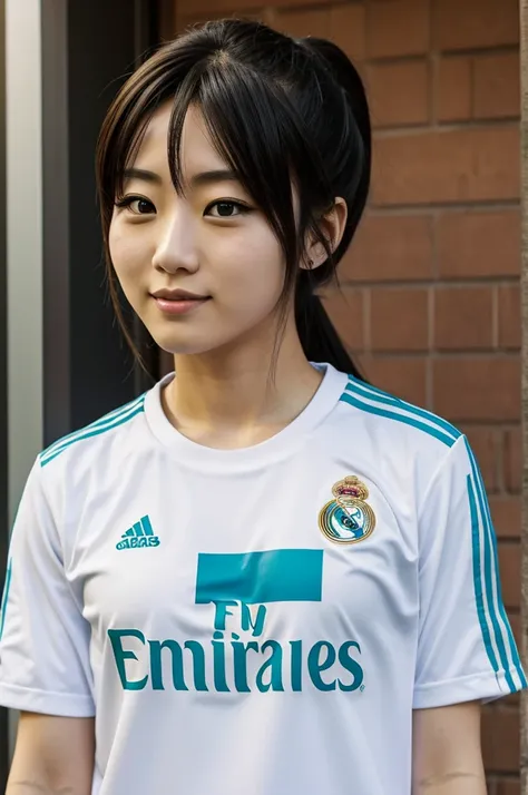 miku nakano with a real madrid t-shirt