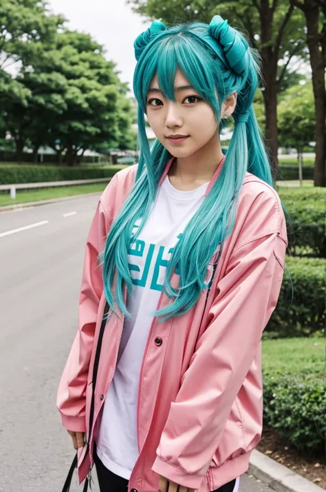 Miku Nakano&#39;s character from the quintuplets wearing a Real Madrid 2018 shirt at the Santiago Bernabéu