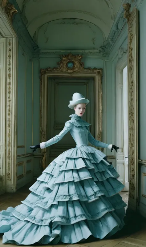 Louvre interior, fashion photoshoot, photographed by Tim Walker, ultra high definition, realistic, perfect hands, perfect figures