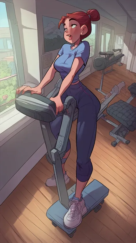 curvy girl on treadmill