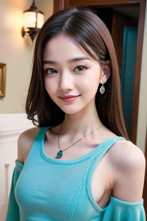 cute, (cute 1girl:1.35, 20-year-old), realism, (High resolution), ((Chiaroscuro, ray tracing lighting)), ((Top quality realistic textured skin)),((Highest quality realistic textured hair)), ((The most absurd nature: Perfect body)), ((Small Head:1.3)), slim...