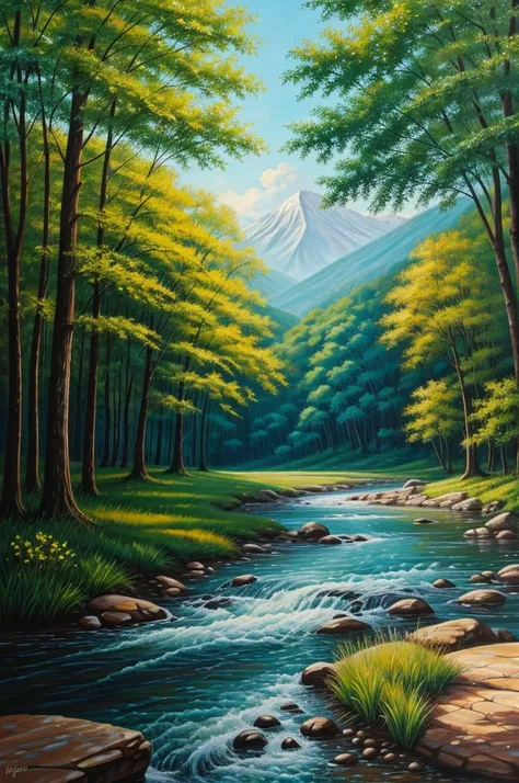 Imagine painting on environment and nature 