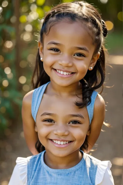 A 6-year-old girl with light skin and smiling