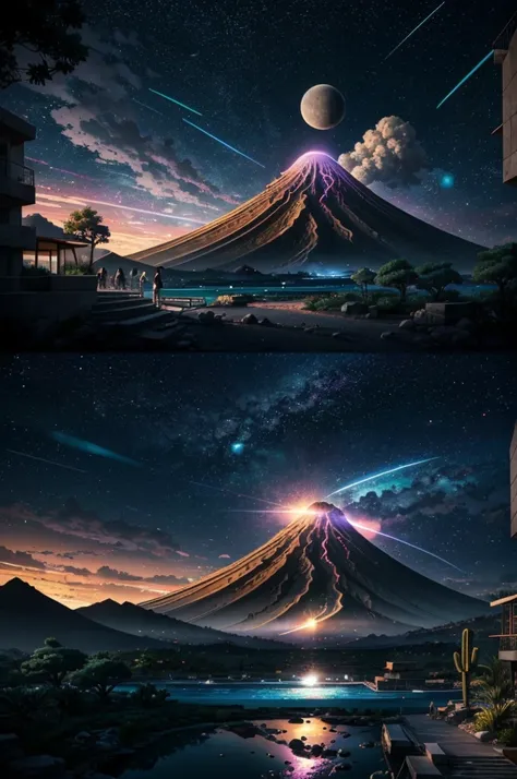 anime (best-quality:0.8), (best-quality:0.8), perfect anime illustration, weve been trying to reach you about your cars extended warranty, An illustration in collage style, with giant boulders, brutalist building sections, terraces, stairs, cacti, agave, c...