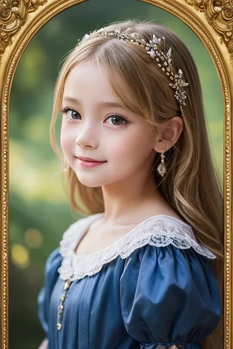 high quality.
Amazingly sophisticated and detailed depictions.
sharp.

A 6-year-old beautiful girl painted in an oil painting style reminiscent of an impressionist painting. She is fair-skinned and With long blonde hair. Wearing gorgeous Rococo costumes. G...