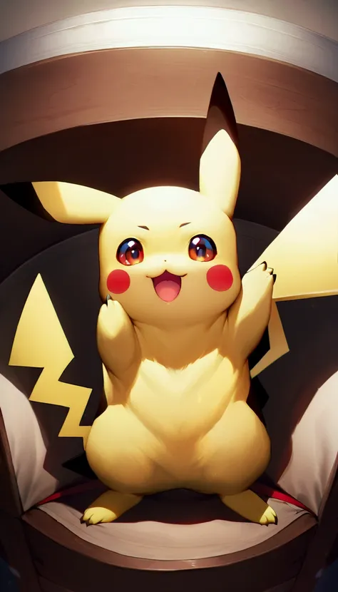 create an image of pikachu, make him an adult、cute boy and pikachu、high resolution、beautiful