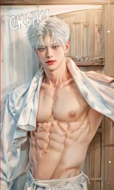 1boy, young, handsome, perfect face, detailed eyes and face, clean shaved, muscular, capturing a rural atmosphere, dynamic lighting, unreal engine 5, hd picture, satoru gojo, white hair, short hair ,hair between eyes ,blue eyes