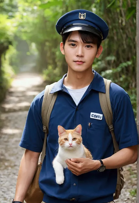 mailman、boy，Cat ear，cute、Trekking，Fresh