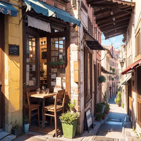 Beautiful closeup of cafes in Italy 