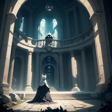 Crea un escenario de hollow knight 