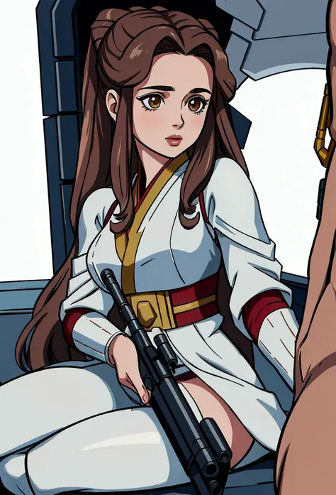 [Padme Amidala from Star Wars] Holding a Missile Launcher