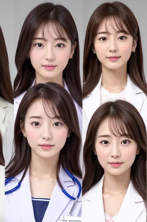 female doctor、white coat、a close up of a woman、japanese portrait model、Young and sensuous idol、young and cute idol、현실적인 young idol、Idol with a sense of reality、young idol、stylish idol、nara michi、young and skinny idol、Beautiful Asian Girl Ever、brother