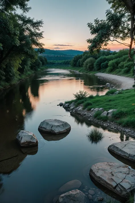 River evening time
