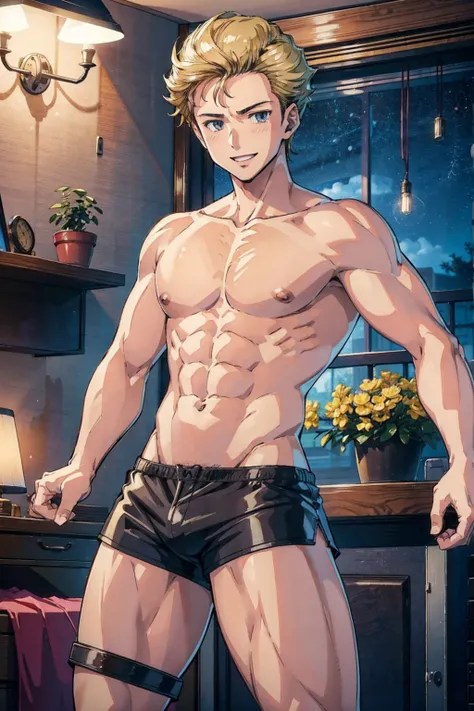 ((8K:1.2),masterpiece, Highest quality, Ultra-high resolution:1.25) beautiful boy anime face, sweet body, no muscular body, 16 old a boy, high school student boy, face and body emphasis, (gay anime hentai), tall boy, no underwear, bedroom alone, sexy pose,...