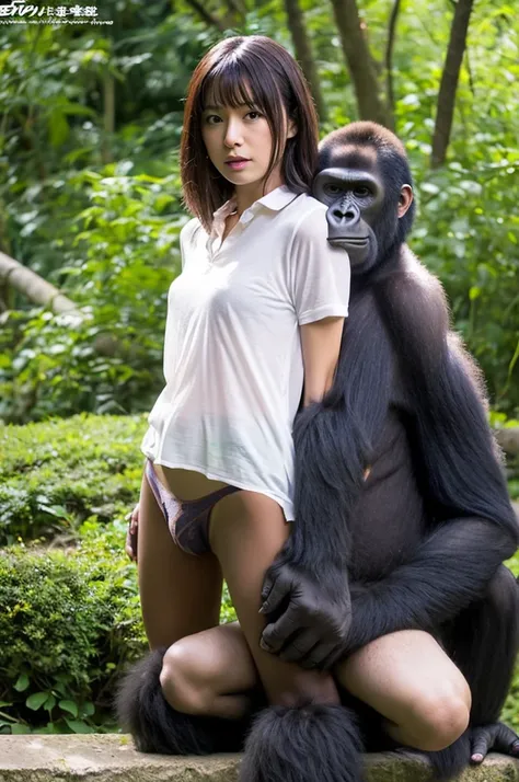 Aiki Enami has anal sex with a gorilla