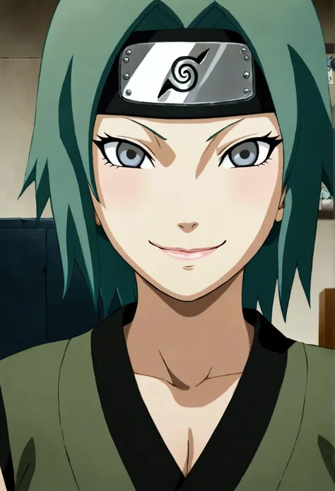 Tsunade senju smiling, Pov, Naruto Shippuden, detailed, anime style,