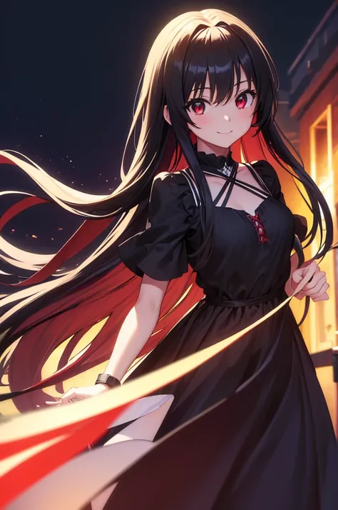 (masterpiece:1.3), (best quality:1.1), (8k, ultra detailed, ultra high res:1.2), ((anime style)), perfect 5 fingers, perfect anatomy, 
1girl,
BREAK long hair, (whiet hair:1.2), 
red eyes, dress, Opalescent, sundress, 
smile, 
looking at viewer, 
upper body...