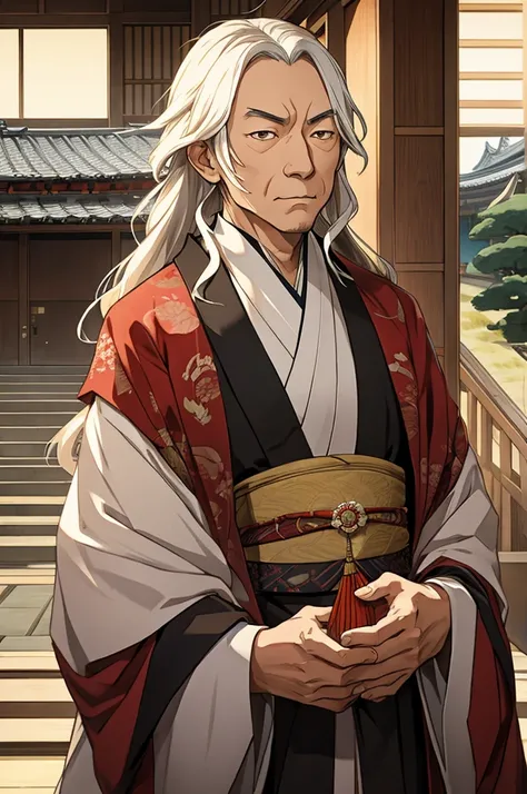  "A historical portrait of Eiichi Shibusawa with a subtle blend of traditional Japanese and historical elements in the background, creating an engaging and intriguing introduction."

