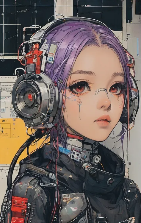 Girl with futuristic goggles and red eyes, digital cyber punkアニメアート, デジタルcyber punk - アニメアート, anime cyber punk art, cyber punkアニメアート, Cyborg - Silver Haired Girl, ダークcyber punkイラスト, cyber punkアニメの女の子, female cyber punkアニメの女の子, cyber punkをテーマにしたアート, cyber p...