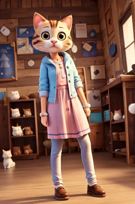 Cute cat in clothes 