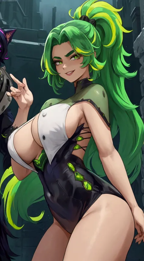 MHA&#39;s Lady Nagant is a strong woman with an anime style characteristic of the series. She has vivid green hair, with lime green parts, and a messy, unusual hairstyle. Your eyebrows are short, and her cute look is accentuated by lemon-colored eyes. Her ...