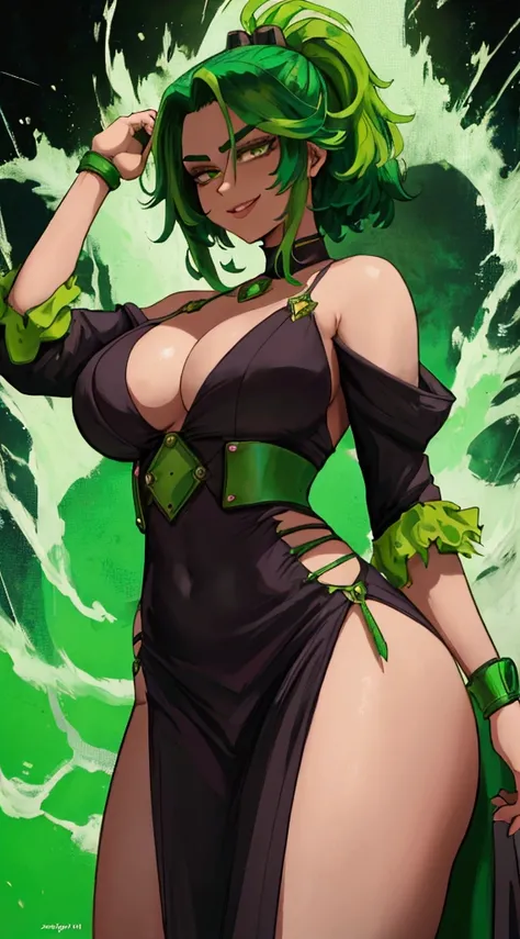 MHA&#39;s Lady Nagant is a strong woman with an anime style characteristic of the series. She has vivid green hair, with lime green parts, and a messy, unusual hairstyle. Your eyebrows are short, and her cute look is accentuated by lemon-colored eyes. Her ...