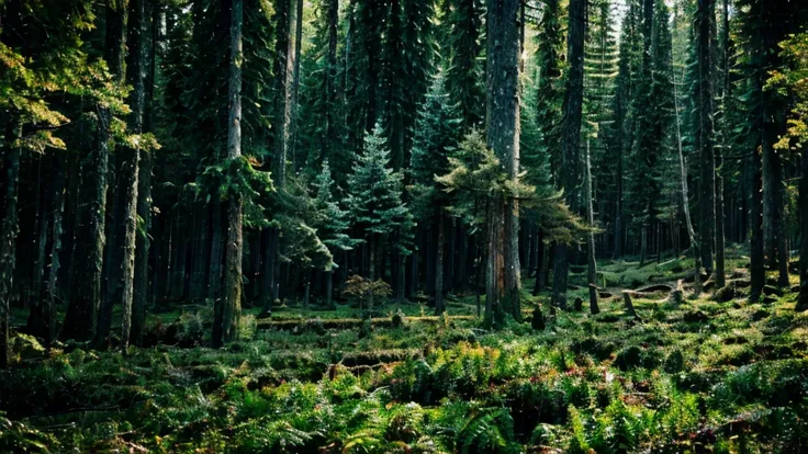 image inside a taiga forest