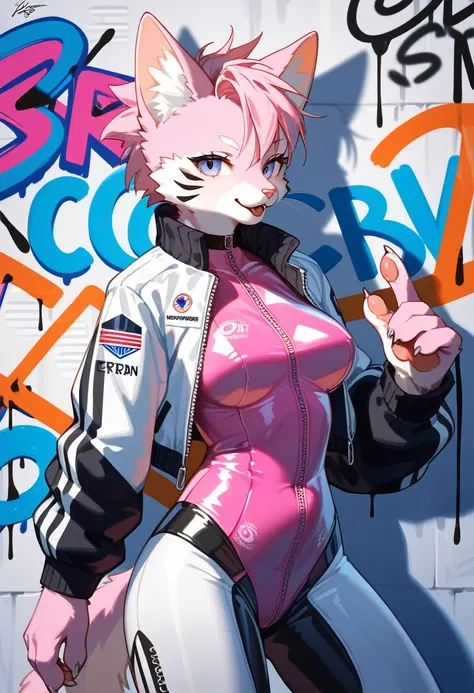 animation, Highest quality, Highest quality, High quality illustrations, masterpiece, Ultra-high resolution, Detailed Background, cyber cafe, Graffiti art on the wall, Absurd, Perfect Anatomy, performance, Good lighting, Shadows in the movies(kemono, Furry...