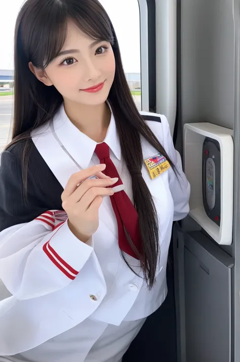 Masterpiece, best quality, perfect face ,white face,air hostess sexy girl